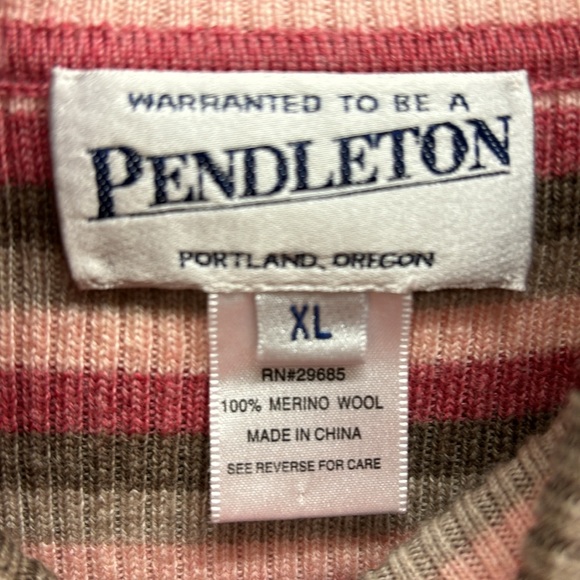 Pendleton Striped Turtleneck Ribbed Sweater Size XL - Picture 2 of 4